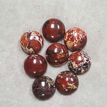 14MM ROUND CABOCHON POPPY JASPER(8PCS/BAG)